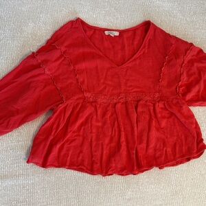 CHELSEA & VIOLET long sleeve v-neck blouse